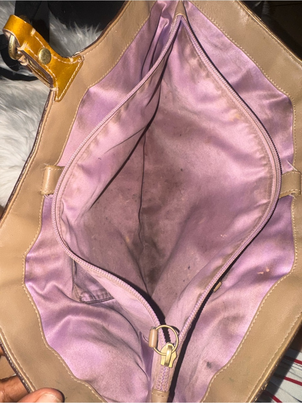Coach Circle Appliqué Signature Tote in Brown and Gold Metallics - Picture 6 of 7